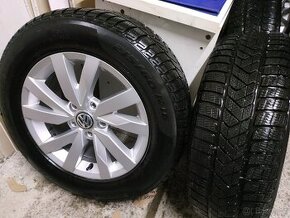 Alu kola VW Passat 5x112 r16 Originál, zimní pneu7m215/60/16