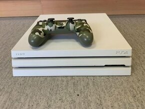 PlayStation 4 Pro 1TB (bílá) + maskáčový ovladač