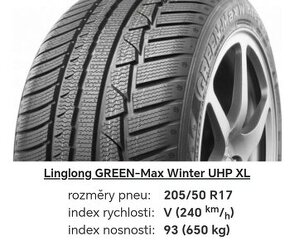 Zimní pneumatiky 205/50/R17