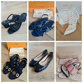 LOUIS VUITTON, BURBERRY, JIMMY CHOO, GEOX, M&S obuv 38,5