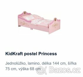 KidKraft PRINCEZNA - postel-součástí matrace + noční stolek