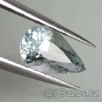 Akvamarín-kapka-modifikovaný dvouřadý briliant-2,61ct.