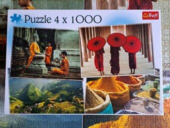 Puzzle 4 x 1000 Trefl/Asie