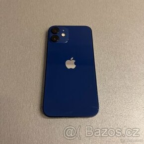 iPhone 12 mini 128GB modrý, pěkný stav, 12 měsíců záruka