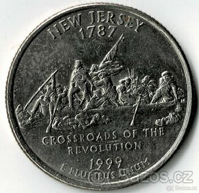 1999 D New Jersey 1787 Crossroads of the Revolution Quarter - 1