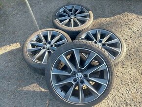 Alu kola 17" Skoda Savio 5x100 s pneu 215/40R17 - 1