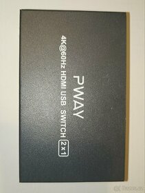 PWAY přepínač 4K@60Hz HDMI USB switch 2x1