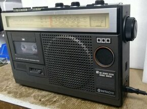 HITACHI přenosné rádio s kazetovým přehrávačem - 1