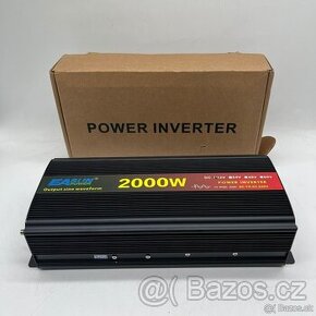 Měnič napětí / Čistý sinus V2 z 12V na 220V výkon 2000W