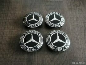 Středové krytky Mercedes 75mm černé