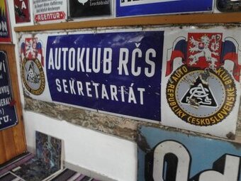 VELKÁ SMALTOVANÁ CEDULE AUTOKLUB RČS