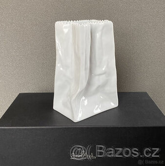 Rosenthal Ikonická porcelánová váza Paper Bag, 14.5 cm