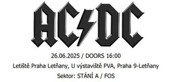 AC/DC v Praze 26.6.2025 2x stání A