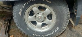 offroad alu disky 16" rozteč 6x139,7 s pneu BF Goodrich allt