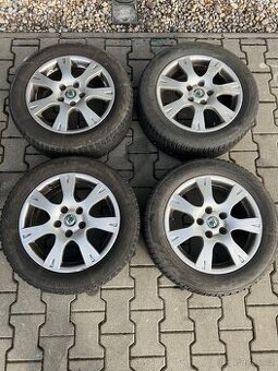 Alu disky Škoda 5x112 r16 + zimní pneu 205/55/16