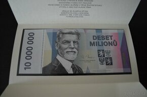 Prodám pamětní list v podobě bankovky 10mil. - 1