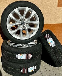 5x112 R17 7,5J ET54 VW + 225/45 R17 zimné (2024) - 1