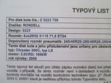 TYPOVE LISTY PRO ALU KOLA - 1