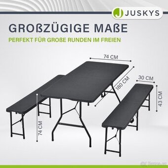 Juskys Pivní set, lavice a stůl Amberg 3dílná