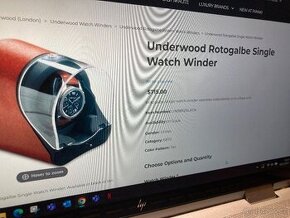 Pohyblivý stojan na hodinky - watch winder underwood - 1