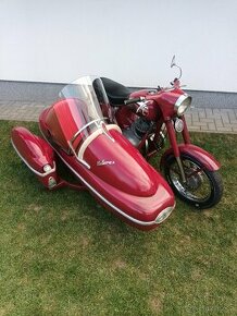 Jawa 350 se sajdou Velorex 560