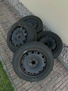 Plechové disky se zimním pneu 5x100 15 s pneu 185/55 R15 - 1