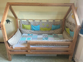 Dětská domečková postel Benlemi 172x92x150 +matrace 80x160 - 1