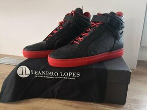 Kožené tenisky Sneakersy  Leandro Lopes MOSH High  červená č