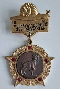 Turistická medaile / řád - 6. INT. Volkswanderung Rubgarten