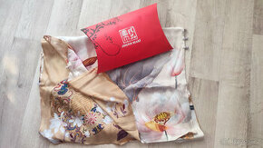 Nový letní  hedvábný květinivý šál/šátek -dovezen z Číny