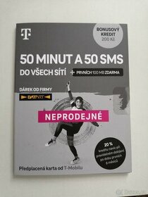 Nová sim karta T-mobile TWIST 50 min/50 sms