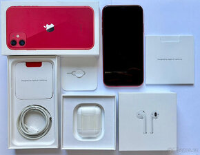 Apple iPhone 11 (PRODUCT)RED, 64 GB + AirPods 2