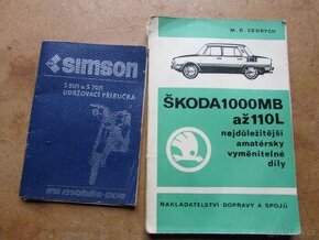 amatérsky vyměnitelné díly Škoda  1000MB až 110L Simson