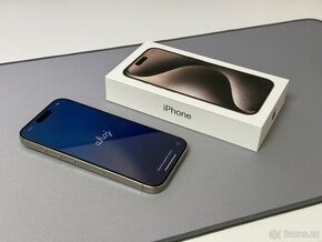 iPhone 15 Pro 128 GB přírodní titan - záruka top stav