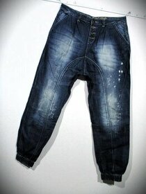 MODERNÍ JOGGER BAGGY SE DŘENÝMI DETAILY ♣ VEL. L ♣ EXE JEANS