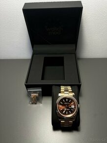 Seiko mod Datejust Chocolate Rose Gold