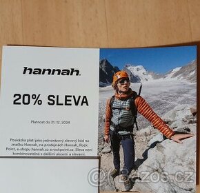 2 x poukaz na 20% slevu do eshopu Hannah.