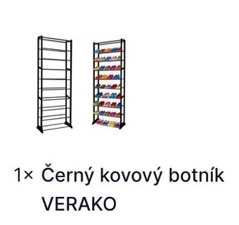 Černý kovový botník VERAKO - NOVÝ - 1