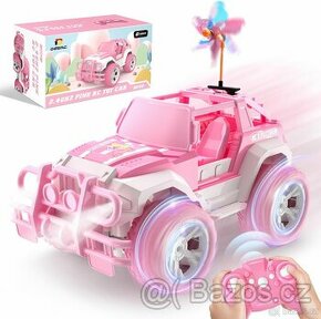 RC auto 1:18 DEERC DE42 pink Jeep 2x baterie 1200 mAh - 1