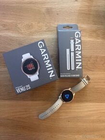 Garmin VENU 2S Rose gold + 2 nové originální pásky