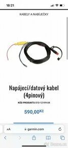 Garmin napájecí kabel k echolotu 4 pinový