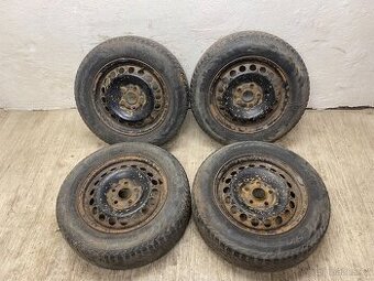 4x PLECHOVÝ DISK 6Jx15H2 ET47 5x112 S PNEU APOLLO 195/65R15 - 1