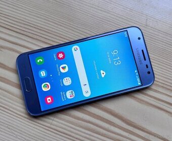 Samsung Galaxy J3 Modrostříbrný 16gb Android 9, pěkný stav. - 1