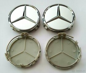 Krytky Mercedes, 61mm  4ks pokličky stříbrné