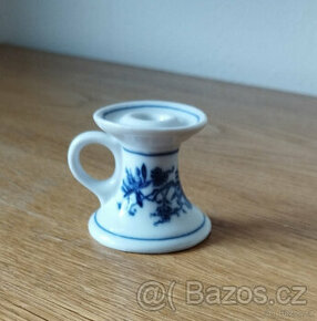 porcelánový (mini) svícen, cibulák, Dubí