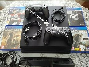 Playstation 4 PRO 1TB + 2 Gamepady - TOP STAV