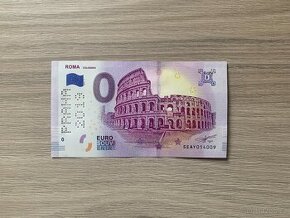 0 Euro Souvenir bankovka ROMA Colosseo (Řím Koloseum)