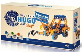 Stavebnice Bagr s nářadím 141ks - Seva Mechanik Hugo