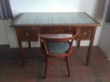 Starožitný psací stůl Portoix&Fix Wien+čalouněné křeslo - 1