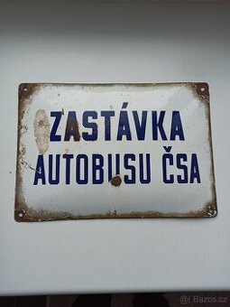 Stará smaltovaná cedule, retro cedule ČSA - 1